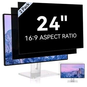 2Pack 24” Privacy Screen Filter for 16:9 Monitor Anti Glare Blue Light Protector